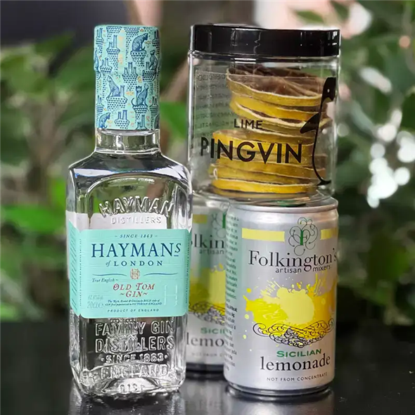 Haymans Old Tom gin, sicilian lemonade og tørret lime